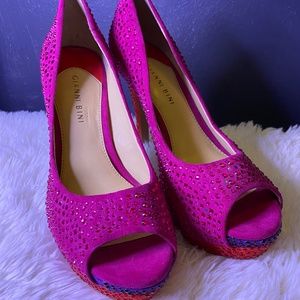 Gianni Bini Platform Crystal Heels 8.5M